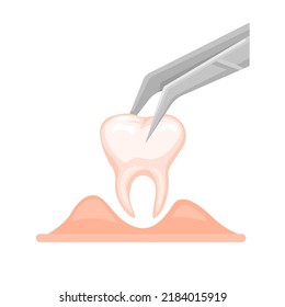 Teeth extraction surgeon dental care illustration vector