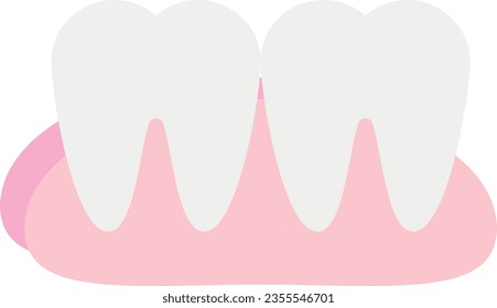 teeth flat icon design style