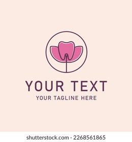 Teeth and flowers Icon Stock Illustration, Teeth and flowers Logo Vector Image, Teeth and flowers Logo Vector