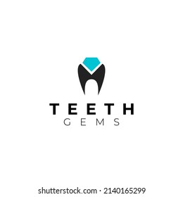 Teeth Gems logo modern abstract for company