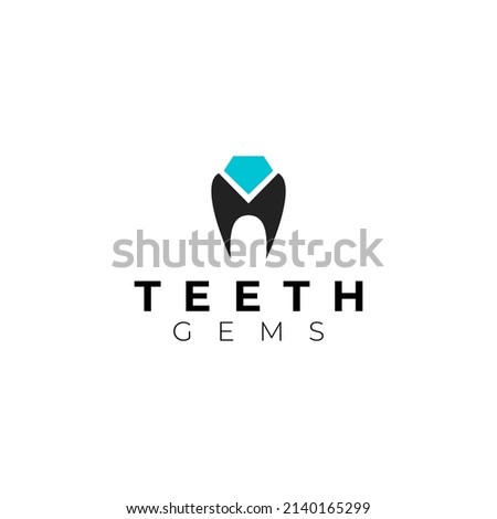 Teeth Gems logo modern abstract for company