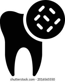teeth germs vector glyph flat icon