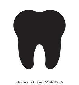 teeth glyph flat vector icon