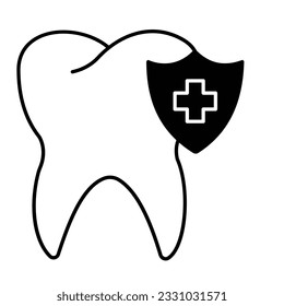 Teeth Glyph Vector Icon that can easily edit or modify