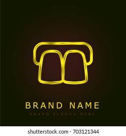 Teeth golden metallic logo