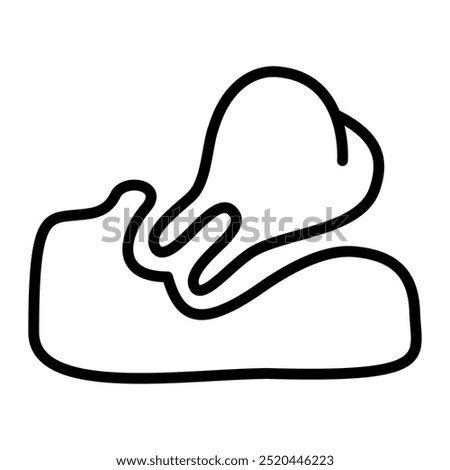 Teeth grow crookedly icon with editable stroke. Dental health care icon with editable stroke
