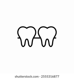 teeth gum icon sign vector