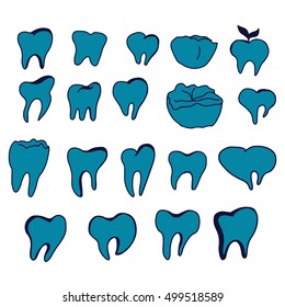 Teeth hand drawn illustration.