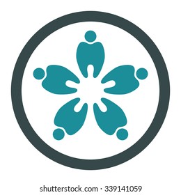 Teeth Health vector icon. Style is bicolor flat rounded symbol, soft blue colors, rounded angles, white background.