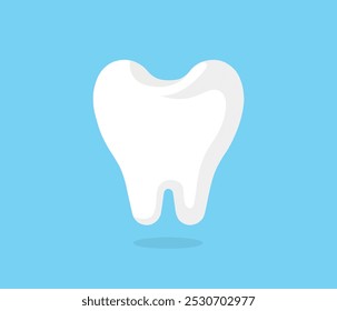 Teeth. healthy tooth character. Dental Care Vector Illustration.