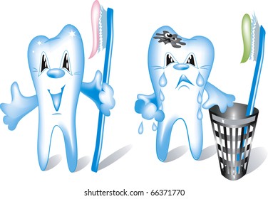 Teeth: a healthy and tooth at the white.
