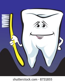 teeth  holding toothbrush in hand	