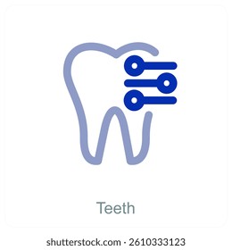 Teeth and hygiene icon concept