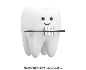 Teeth icon 3d render illustration