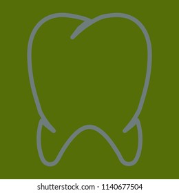 teeth icon dentist flat vector tooth. For mobile user interface