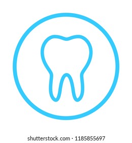 teeth icon, dentist flat vector symbol, a healthy tooth  isolated on white background