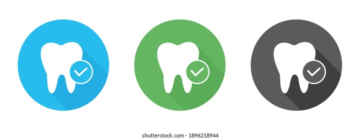 teeth icon dentist flat vector sign, symbol. Vector icon on white background