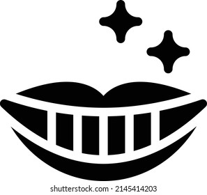 teeth icon dentist flat vector signsymbol. For mobile user interface

A