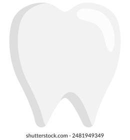 Teeth icon dentist flat vector sign isolated on white background.