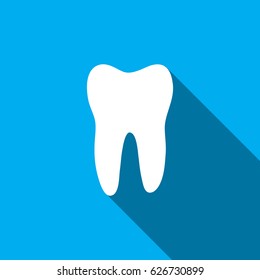 Teeth icon dentist flat vector sign symbol. For mobile user interface