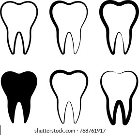 Teeth Icon Design, Medical Vector Art Illustration