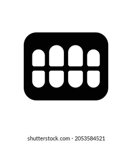 teeth Icon. Flat style design isolated on white background. Vector illustration