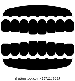 teeth icon with glyph style