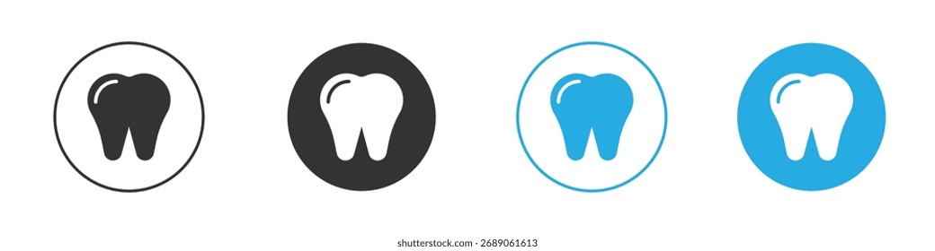 Ícone de dentes. Modelo de design de ícone gráfico