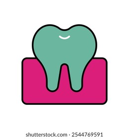 Teeth icon isolated on a white background. Vector illustration.