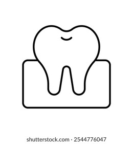 Teeth icon isolated on a white background. Vector illustration.