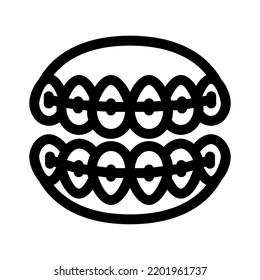 icono de dientes o logotipo símbolo de signo aislado ilustración vectorial de alta calidad estilo negro iconos vectoriales
