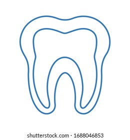 Teeth Icon, outline tooth design, dental treatment, oral health