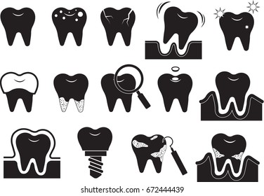teeth icon set