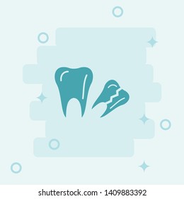 teeth Icon. Simple icon, blue colored icon illustration. - Vector