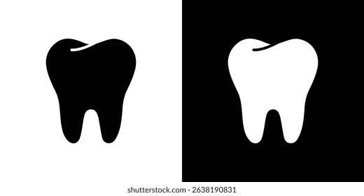 Teeth icon in solid flat trendy design style.