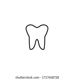 teeth icon vector illustration. dentist line icon