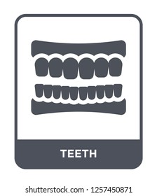 teeth icon vector on white background, teeth trendy filled icons from Medical collection, teeth simple element illustration