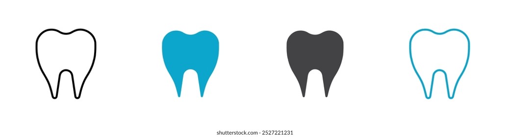 teeth icon Vector outline sign