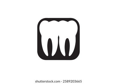 teeth icon vector silhouette isolated in white background