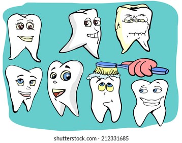 teeth icons collection