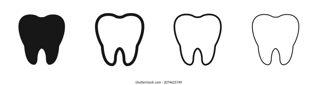 Teeth icons set. Dentistry. Dental treatment in a dental clinic. Vector illustration