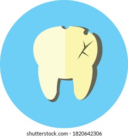 Teeth illustration logo vector symbol flat design