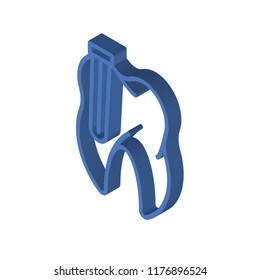 Teeth isometric left top view 3D icon
