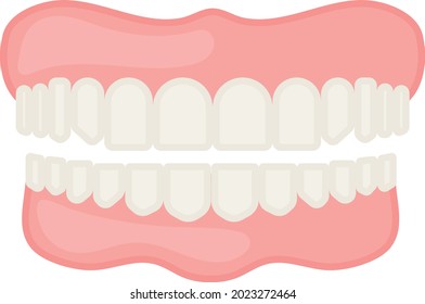 teeth jaw Concept Vector color Icon Design, Organ System Symbol, Human Anatomy Sign, Human Body Parts Stock illustration