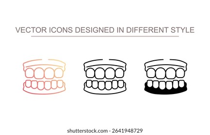 Teeth Jaw icon design with white background stock illustration