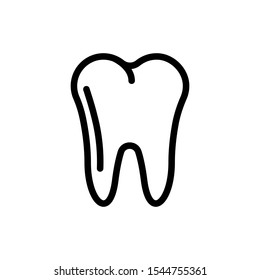Teeth line flat vector icon for mobile application, button and website design. Illustration isolated on white background. EPS 10 design, logo, app, infographic.