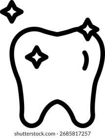 Teeth Line Icon Vector Design