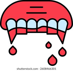 Teeth Line vector Icon Design
