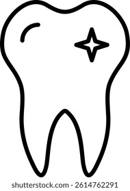 Teeth Line Vector Icon Design