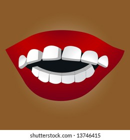 teeth and lips